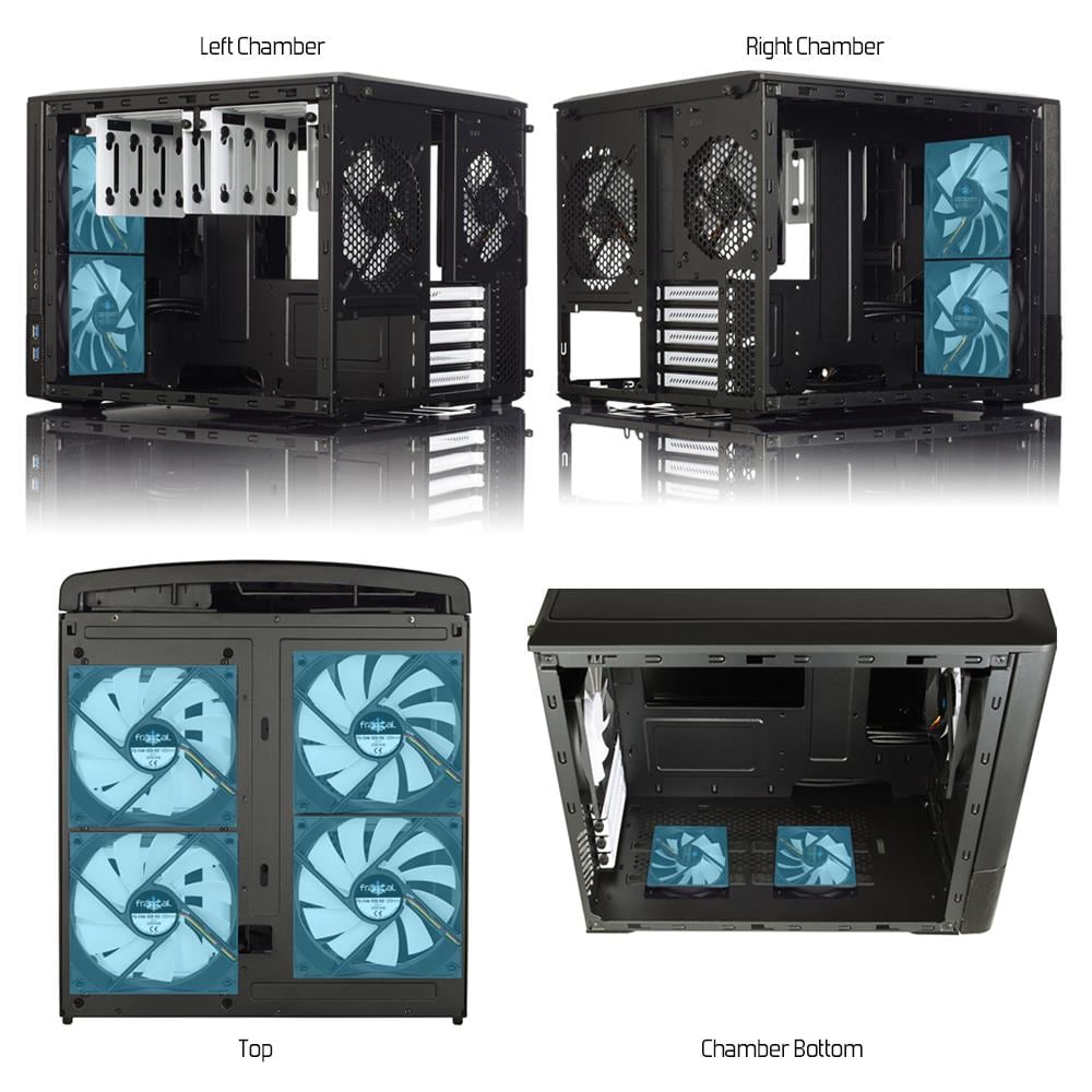 NODE 804, PC, Micro-ATX, Mini-ATX, Nero, 1x 120 mm, 12 cm, 2x 120 mm - Foto 2